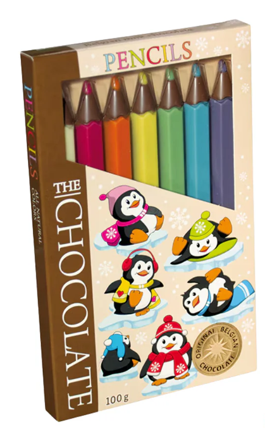 The Chocolate Milk Chocolate Pencils (Penguins Box) | Arrowine & Cheese