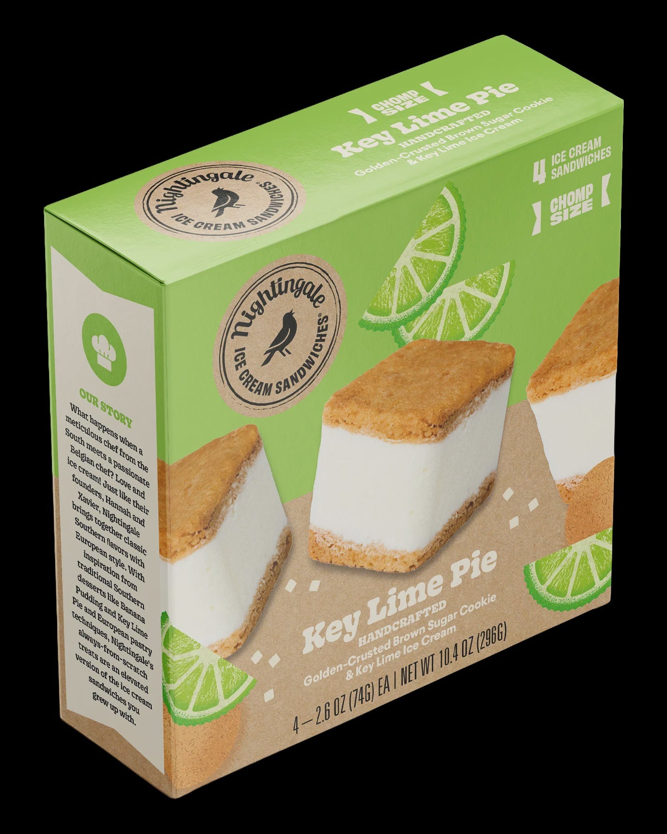Key Lime Pie CHOMPS 4 pack - Nightingale Ice Cream - Arrowine & Cheese